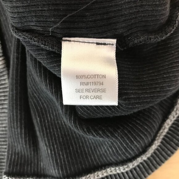 UNITY - WOMEN'S XL - GRAY RIBBED SHORT SLEEVE ROUND NECK SEQUIN TOP Y2K GOTH - Picture 6 of 7